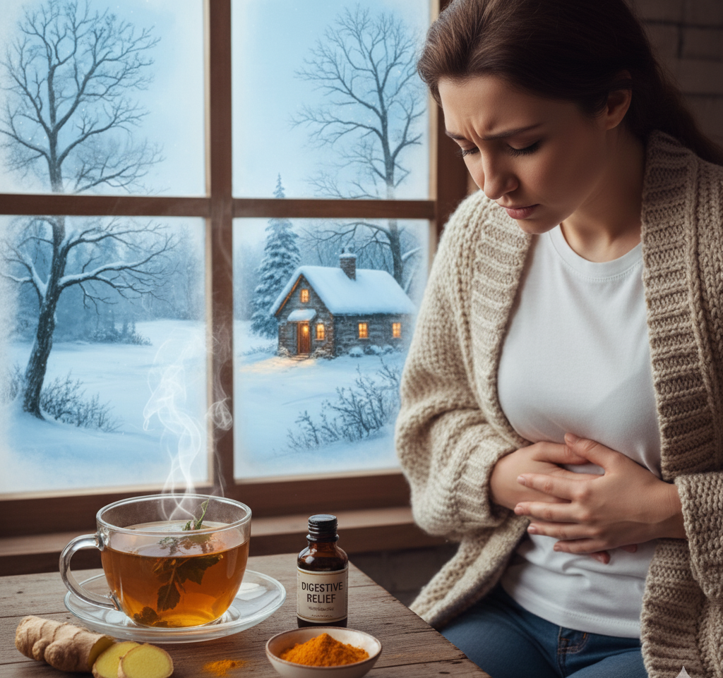 L’hiver et les maux de ventre liens entre froid et troubles digestifs