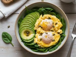 petit dejeuner avocat oeufs sibo