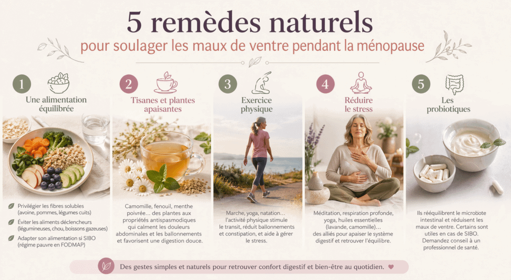 menopause remede naturels problemes digestifs chez la femme